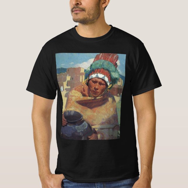 Taos Indian Holding a Water Jug by Blumenschein T-Shirt (Front)