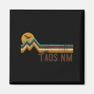 Taos New Mexico 70s 80s Retro Style Vintage Distre Magnet