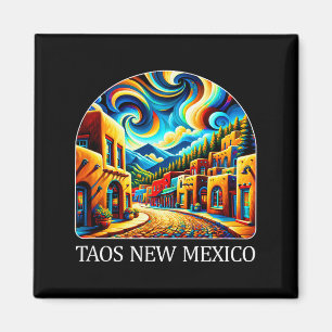 Taos New Mexico - Expressionism Art - Magnet