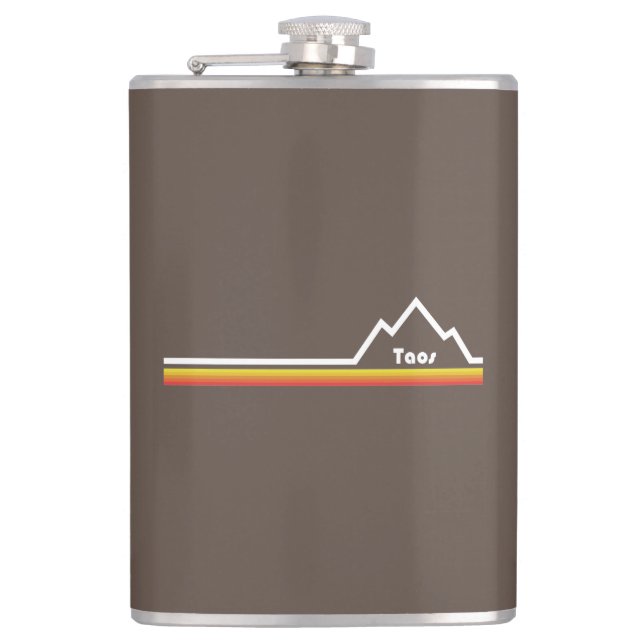 Taos, New Mexico Hip Flask (Front)