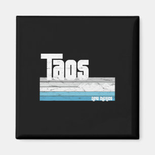 Taos New Mexico Nm Retro Vintage Skiing Hiking Mou Magnet