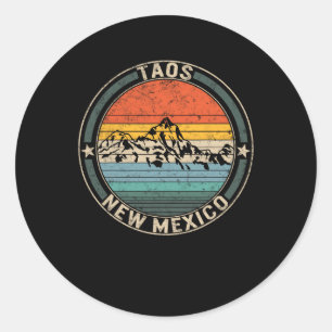 Taos New Mexico Skiing Taos Ski Valley Snowboardin Classic Round Sticker