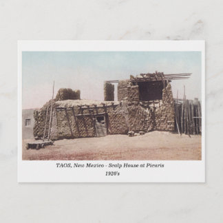 Taos NM, Scalp House at Picouris, old postcard