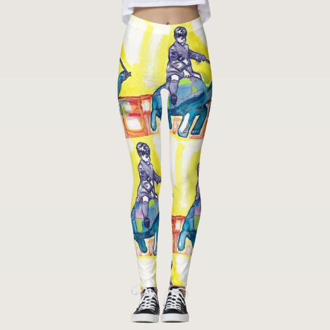 Taos Painter Allegra Sleep's  "Robby & Fred" Leggings (Front)