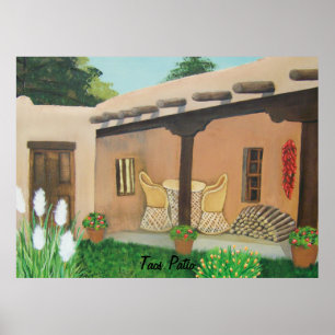 Taos Patio ~ Landscape Poster