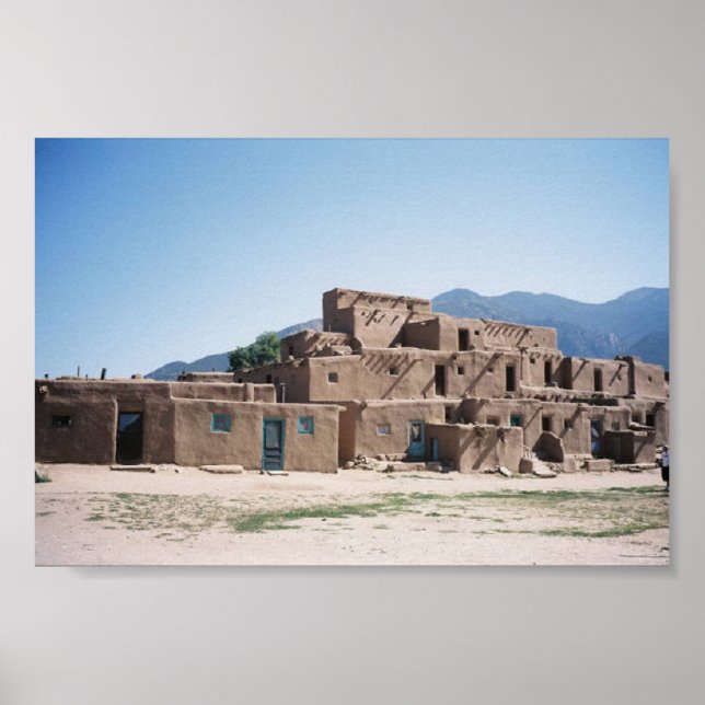 Taos Pueblo in New Mexico Poster (Front)