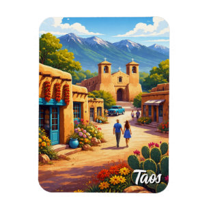 Taos Pueblo New Mexico Magnet