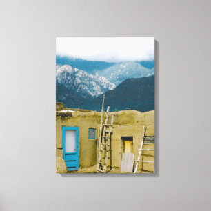 Taos Pueblo New Mexico Sangre De Cristo Mountains Canvas Print