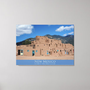 Taos Pueblo Wrapped Canvas Print