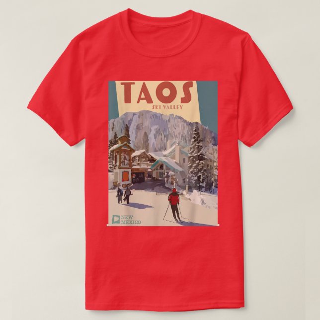 Taos Ski Valley New Meico USA Travel Snow Skiing A T-Shirt (Design Front)