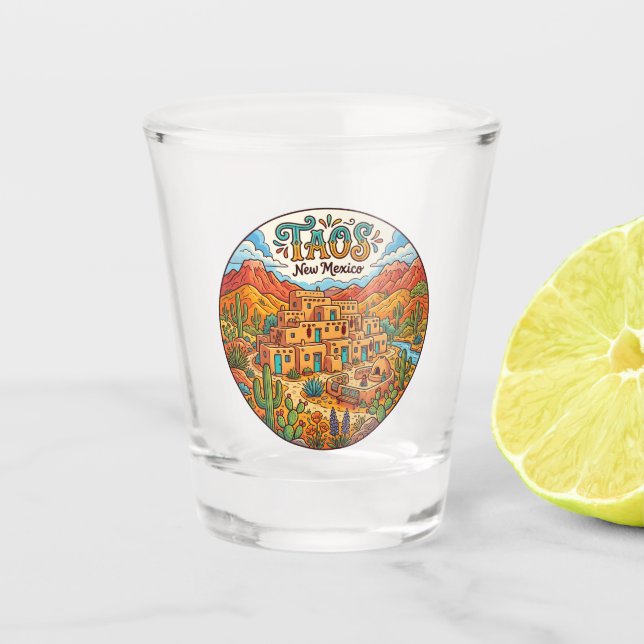 Taos USA Shot Glass (Front)