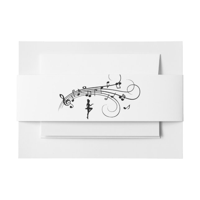 Tap Dance 3 Invitation Belly Band (Front Example)
