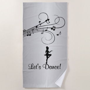 Tap Dance 3 Let's Dance Beach Towel