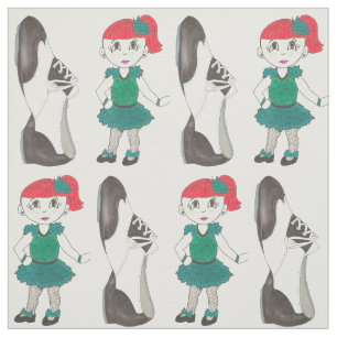 Tap Dance Class Dancer Girl Recital Tapdance Green Fabric