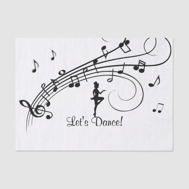 Tap Dance Pink Tissue Paper (Front)