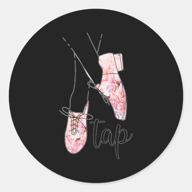 Tap Dance Tap Dancer Classic Round Sticker (Front)