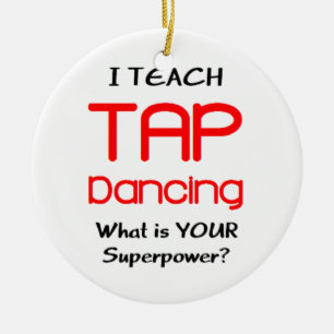 tap dance teach ceramic tree decoration