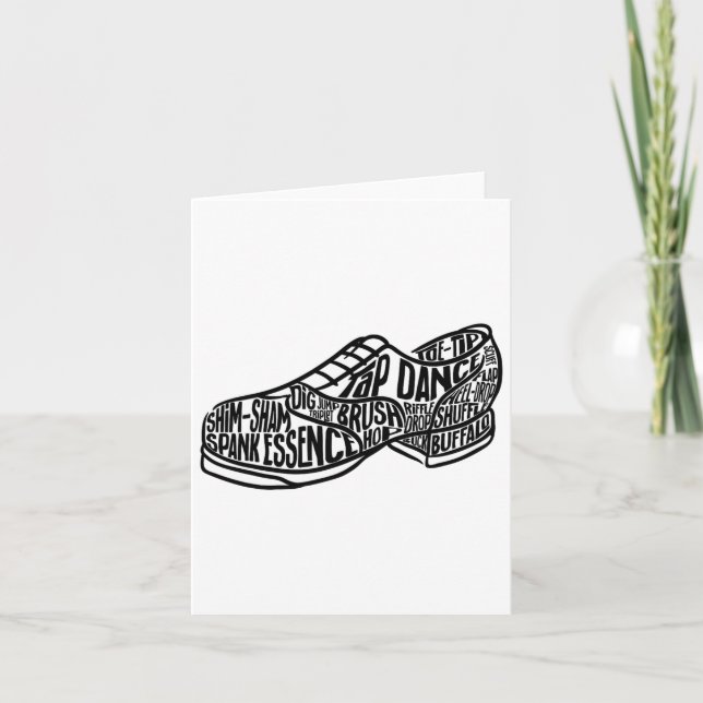 Tap Dance Teacher Tap Dancer Tap Dancing Steps  Card (Front)
