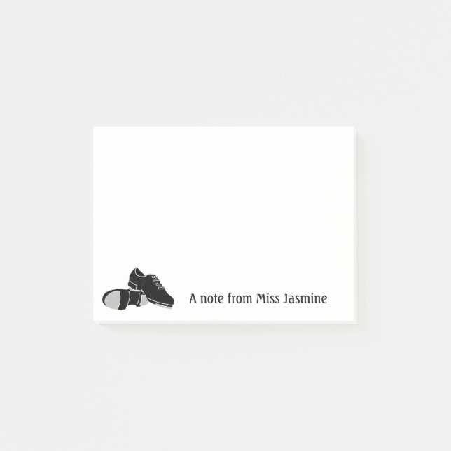 Tap Dance Teachers Instructors Personalised Post-it Notes (Front)