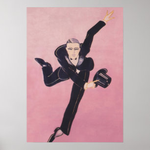Tap Dancer Art Deco Vintage Art Poster