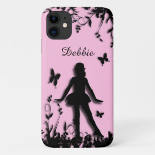 Tap Dancer in Butterfly Garden Pink Personalised Case-Mate iPhone Case