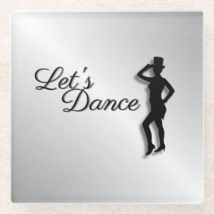 Tap Dancer Let's Dance Glass Coaster