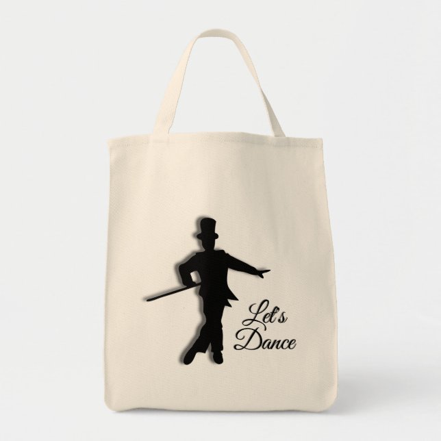 Tap Dancer Let's Dance Large Tote Bag (Front)