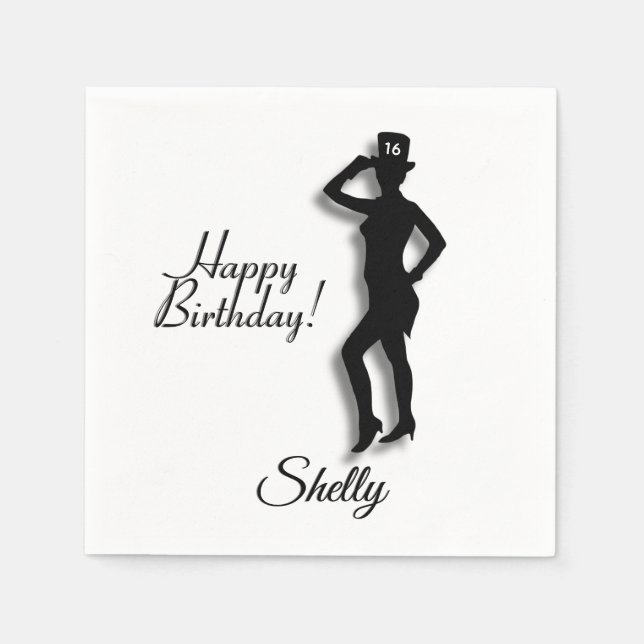 Tap Dancer Let's Dance Napkin (Front)