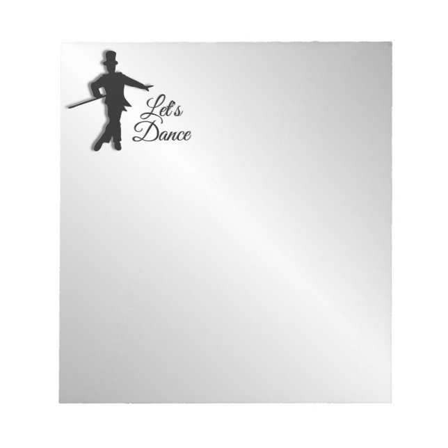 Tap Dancer Let's Dance Notepad (Front)
