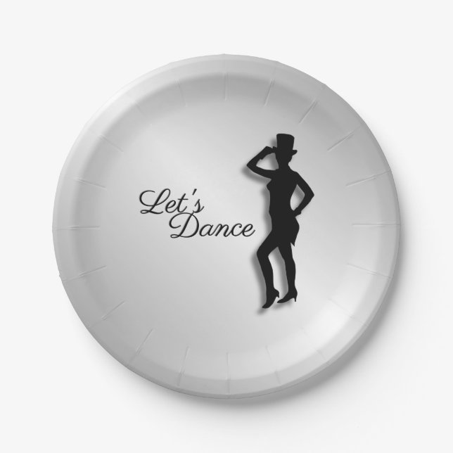 Tap Dancer Let's Dance Paper Plate (Front)