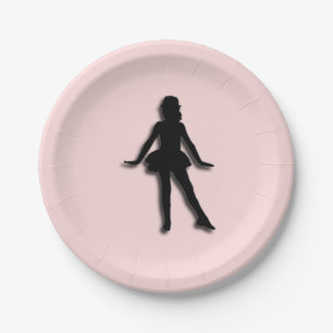Tap Dancer Pink Paper Plate