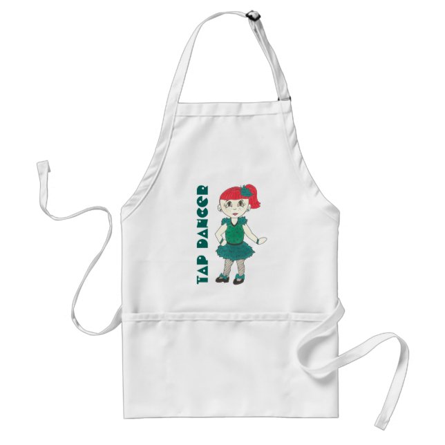 Tap Dancer Teal Dance Recital Tapdancing Costume Standard Apron (Front)