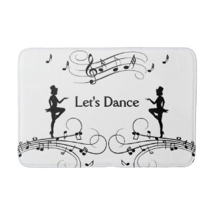 Tap Dancers Music Design Bath Mat