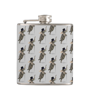 Tap Dancing Elephant Hip Flask