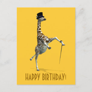 Tap Dancing Giraffe Postcard