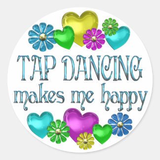 Tap Dancing Happiness Classic Round Sticker