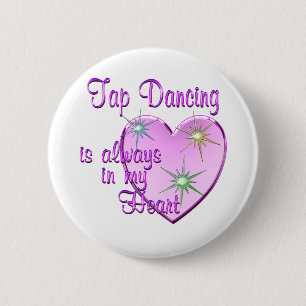 Tap Dancing Heart 6 Cm Round Badge