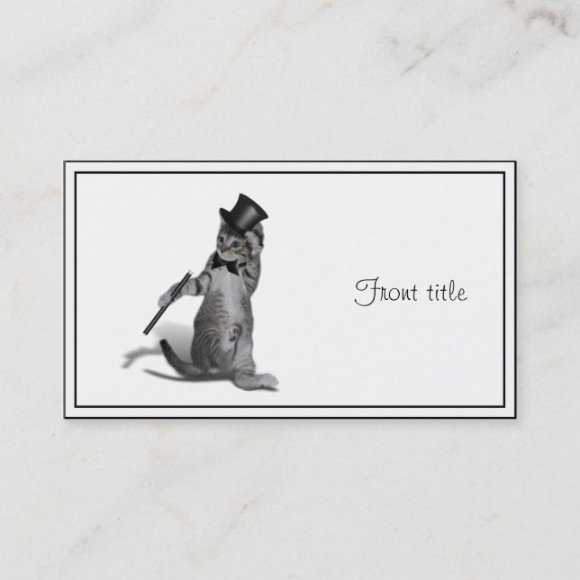 Tap Dancing Kitten Business Card (Front)