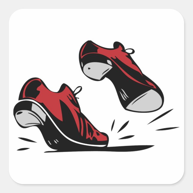 Tap Dancing Shoes Square Sticker (Front)