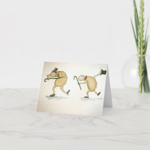 Tap dancing sloth card