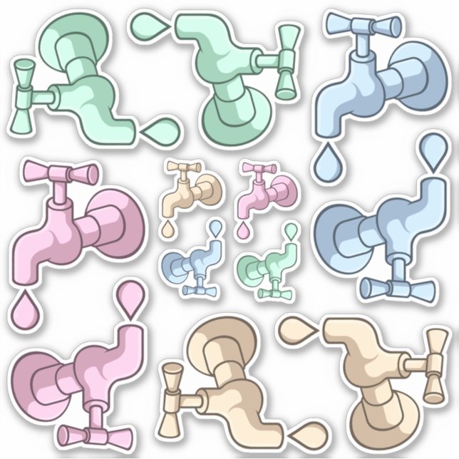 Tap Dripping Sticker Set (Front)