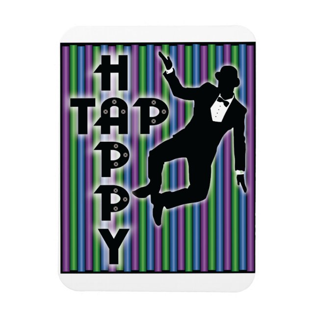 Tap Happy Magnet with Stripes (Vertical)