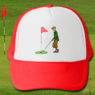 Tap in by Male Golfer on 18th Hole Golf Trucker Hat