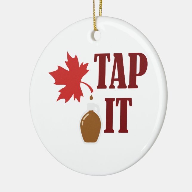 Tap It Maple Syrup Ceramic Tree Decoration (Left)