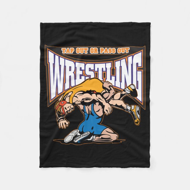 Tap Out Wrestlers Fleece Blanket (Front)