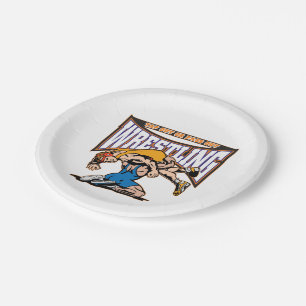 Tap Out Wrestlers Paper Plate