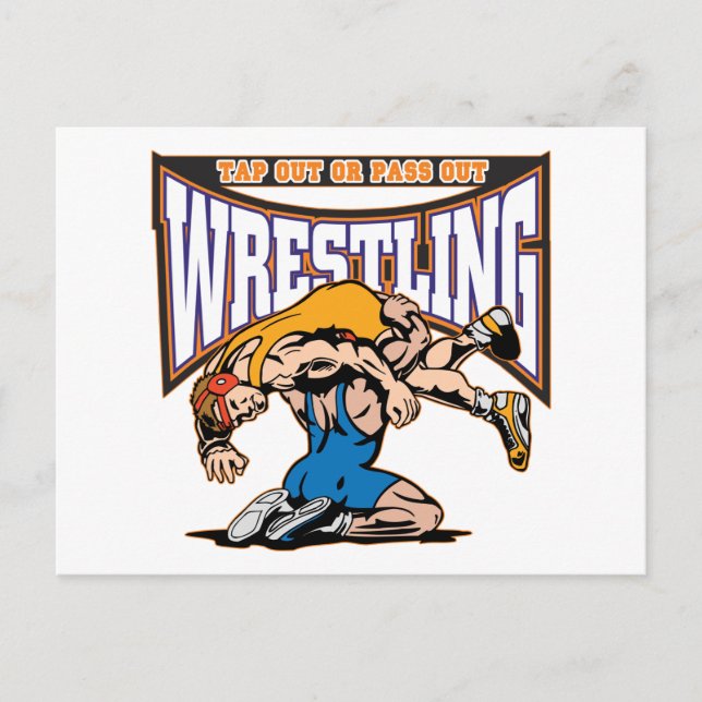 Tap Out Wrestlers Postcard (Front)