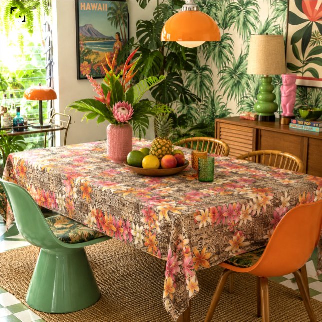 Tapa and lei tablecloth (Creator Uploaded)