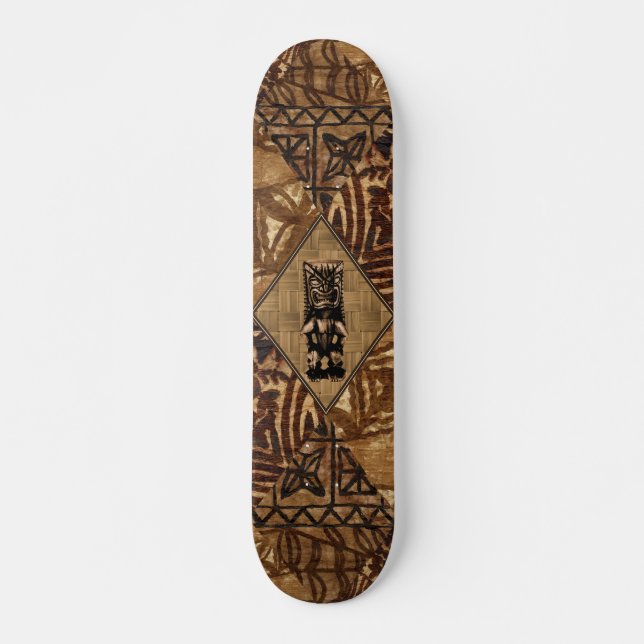 Tapa Tiki Hawaiian Skateboard (Front)