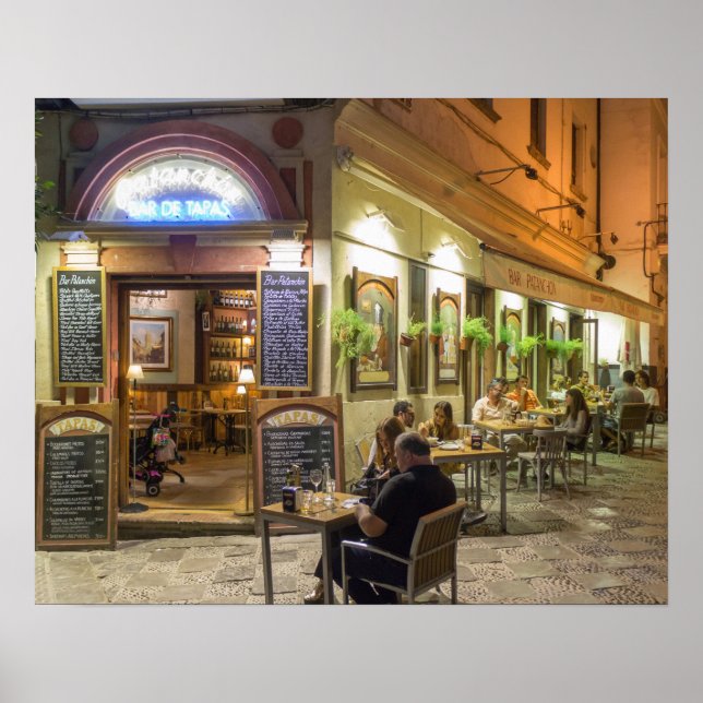 Tapas bar and restaurant poster (Front)